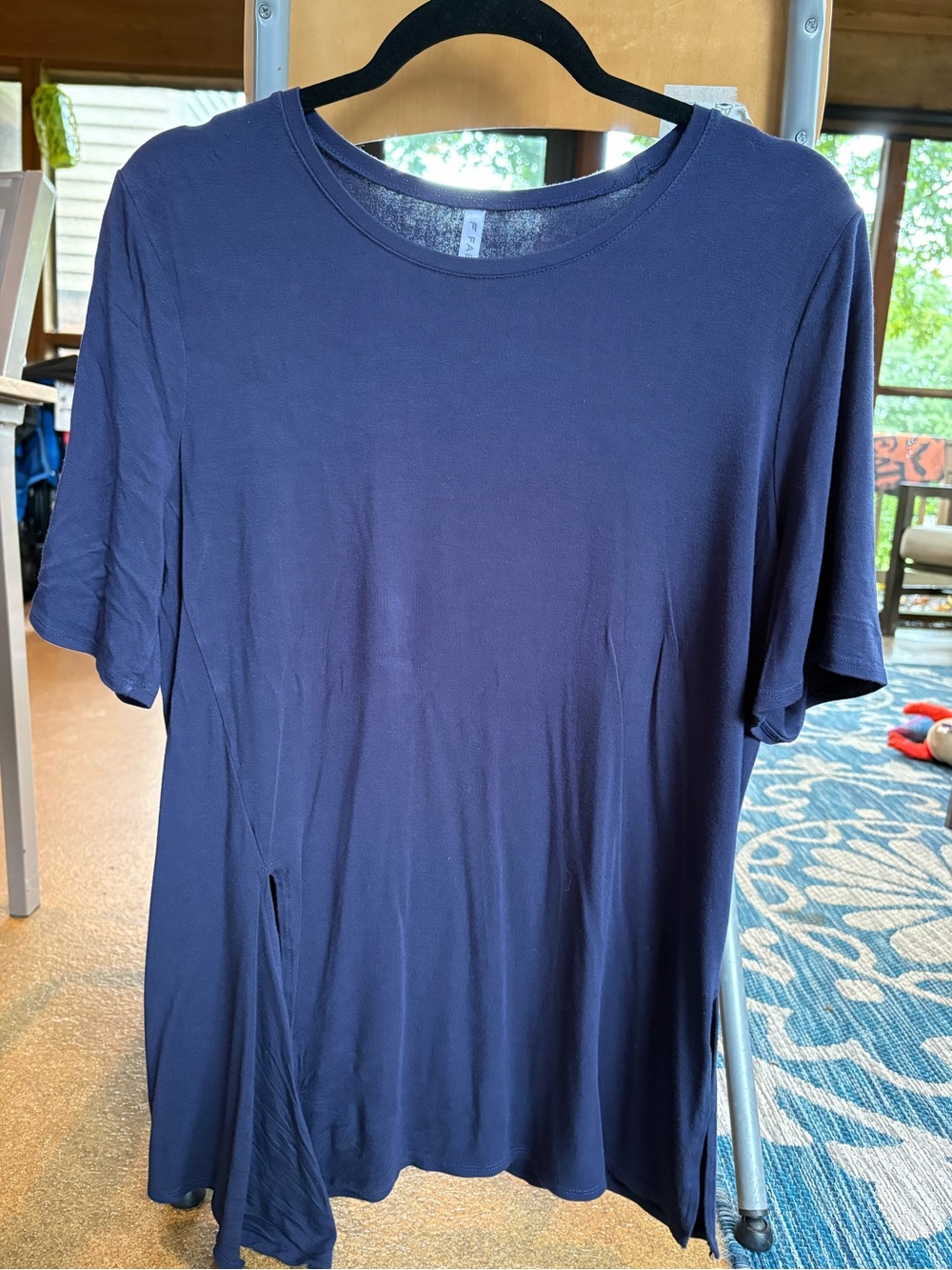 FABLETICS Short Sleeve Navy Blue top